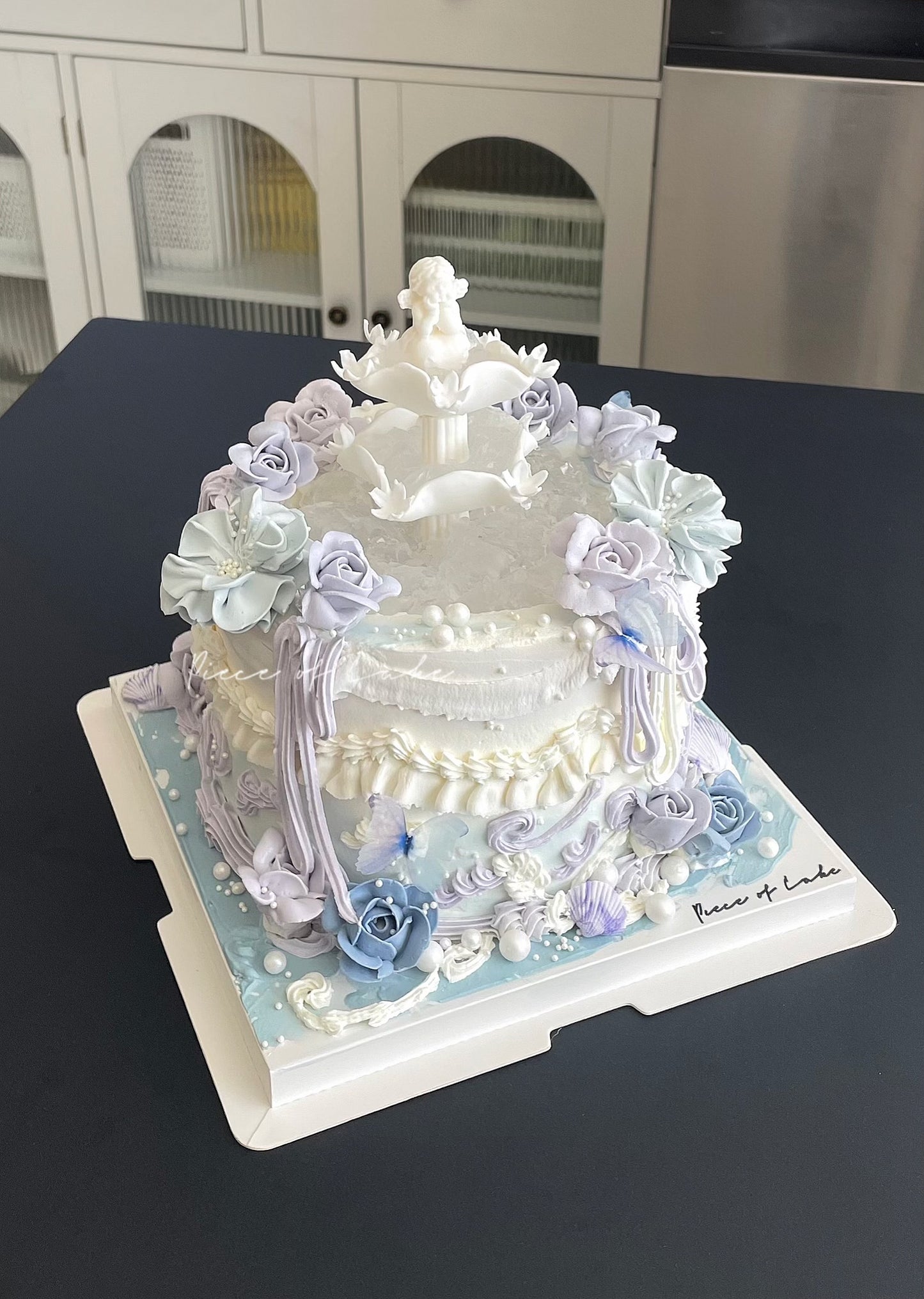 紫色许愿池蛋糕