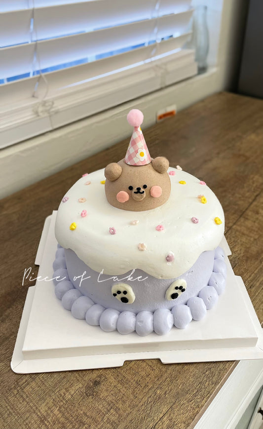 小熊奶油霜小动物蛋糕