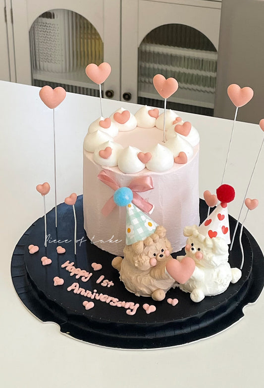 心心抱抱熊蛋糕 4寸