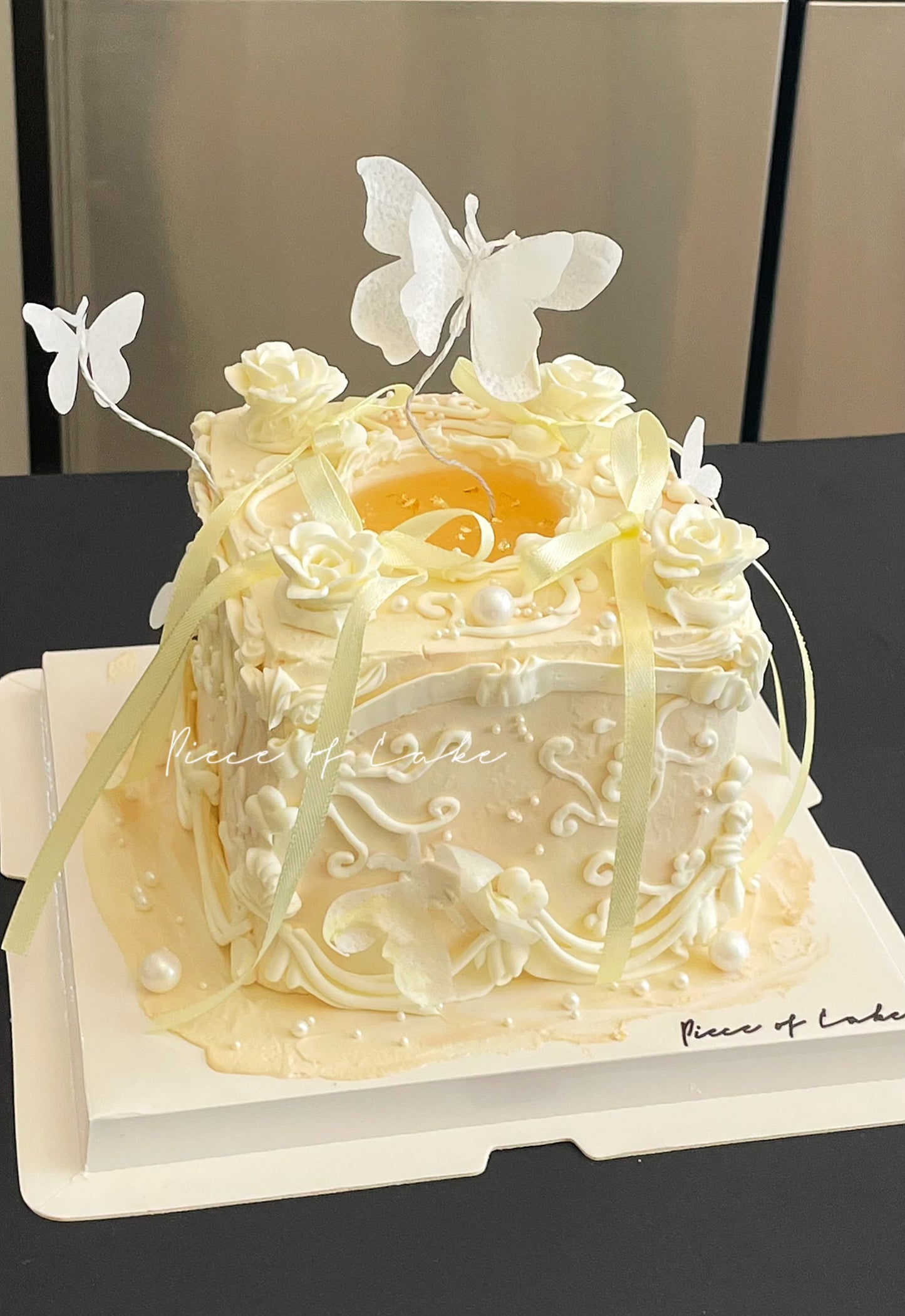 正方形许愿池蛋糕