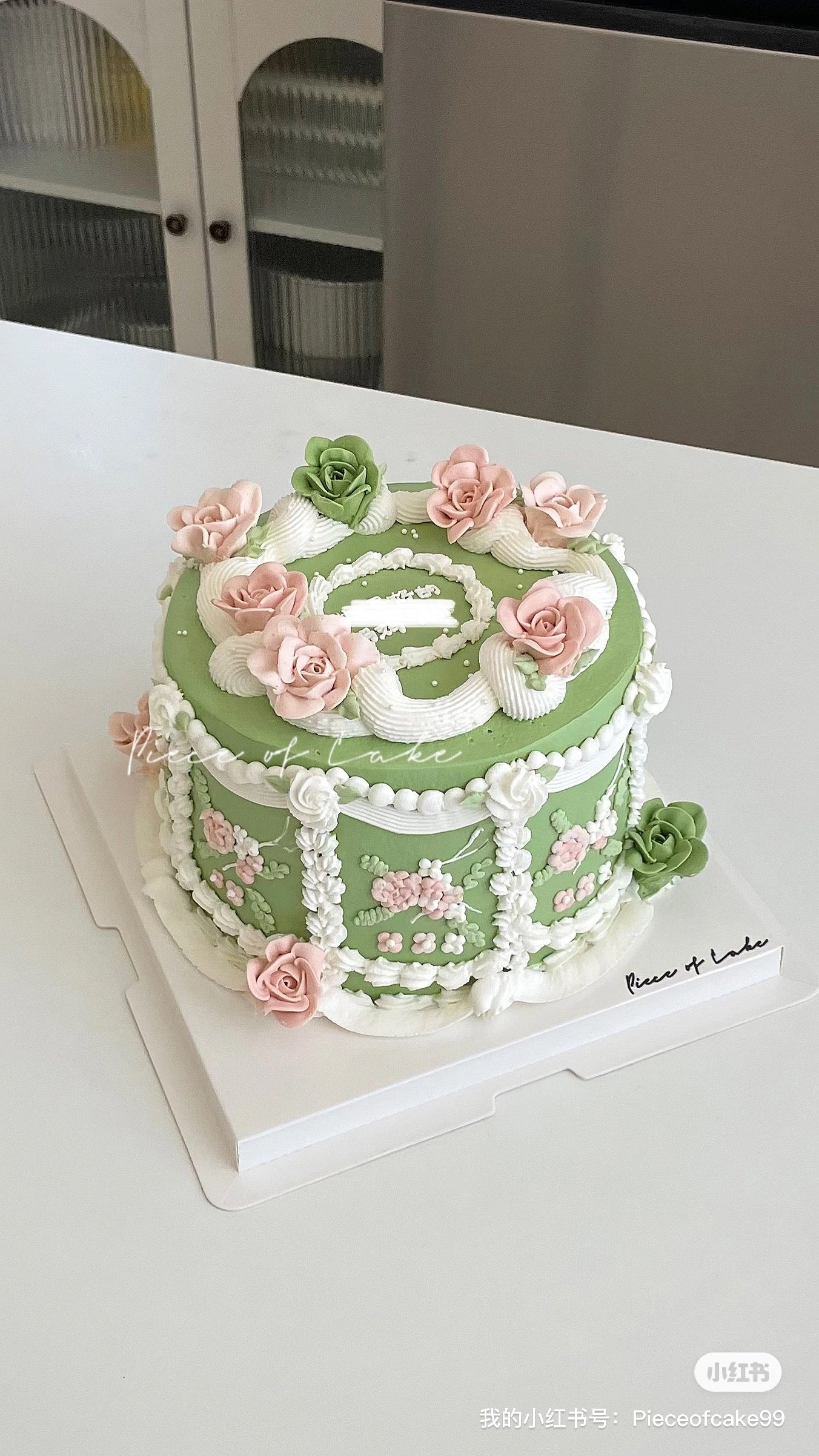 复古玫瑰裱花蛋糕(加高款）