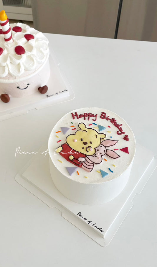 小熊维尼手绘蛋糕