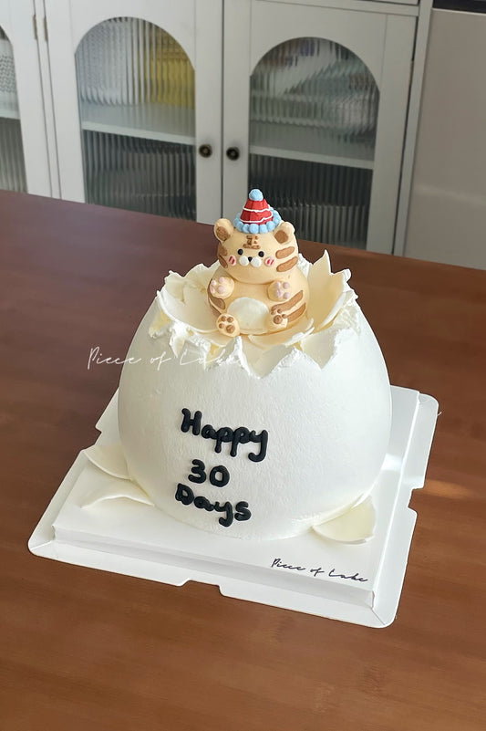 老虎奶油霜小动物蛋糕