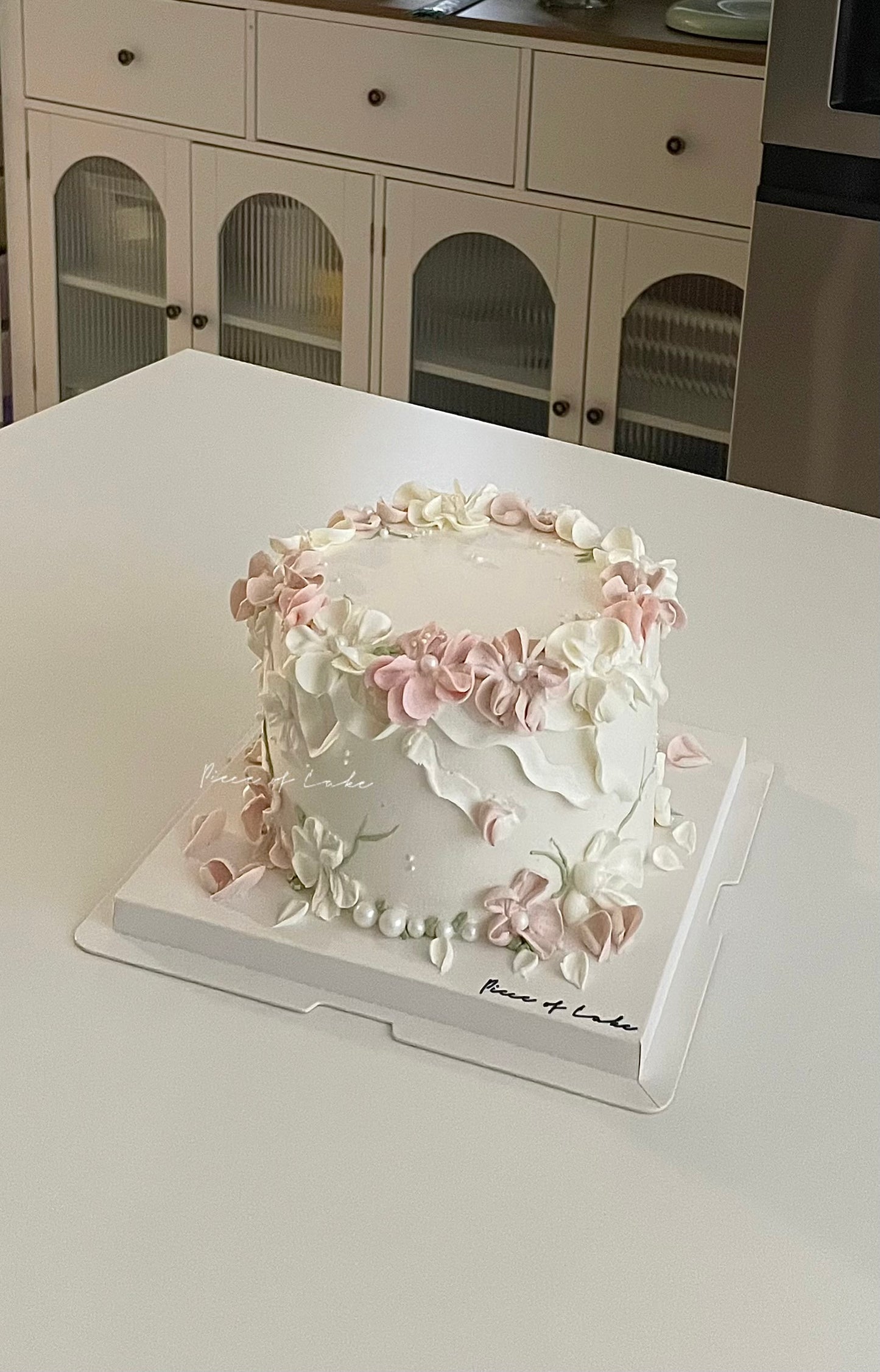 粉色裱花蛋糕（加高款）