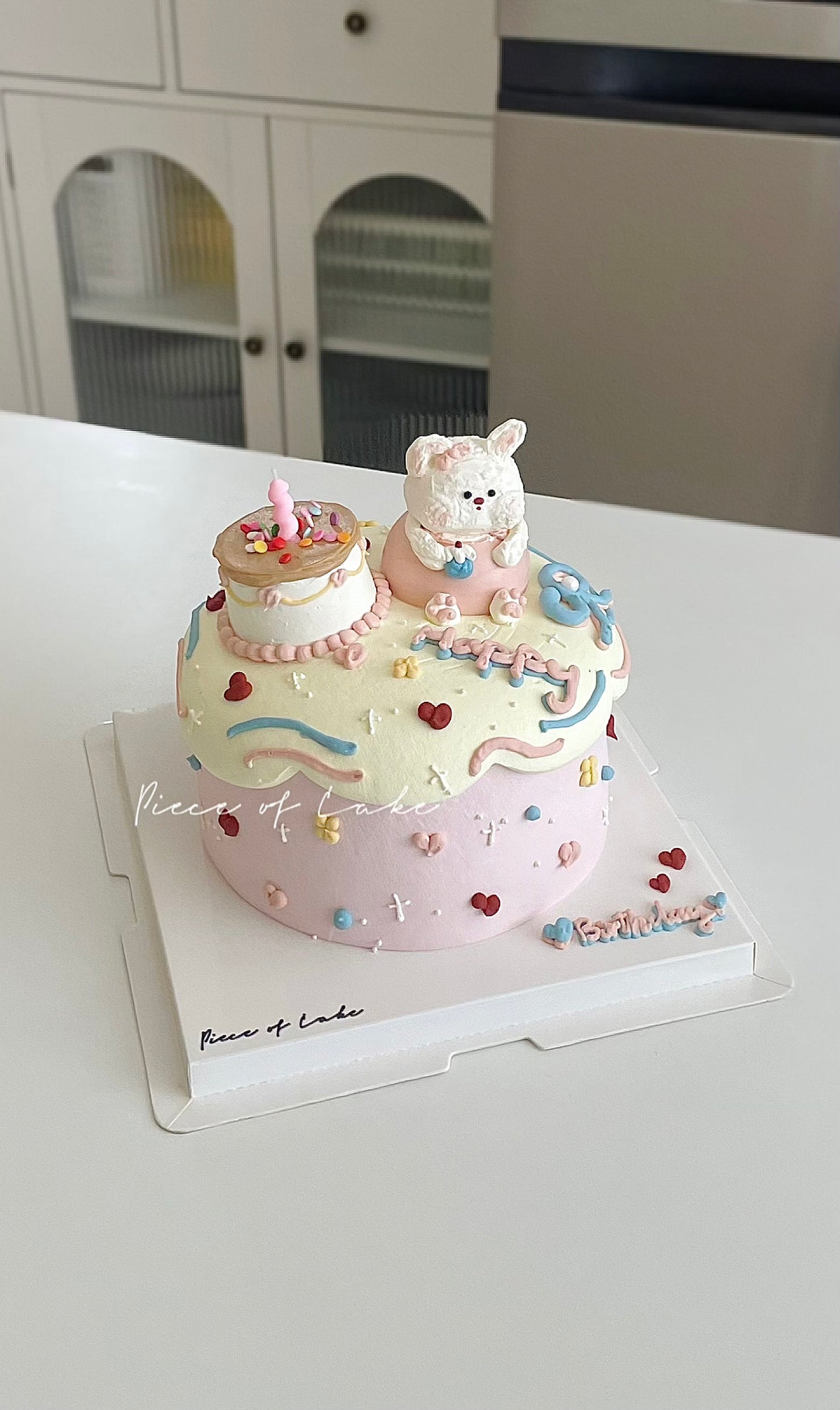 兔子奶油霜小动物蛋糕